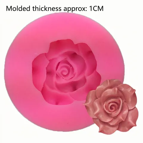 Roos Bloem Vorm Siliconen Vorm Voor DIY Bakken Fondant Taart Decoratie Chocolade Handgemaakte Zeep Snoep Gereedschap Roze
