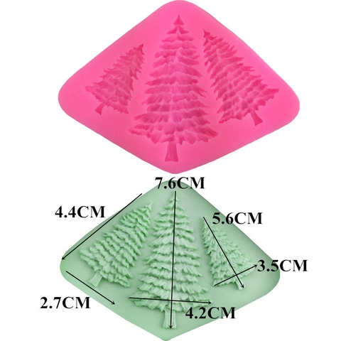 Mini Kiefer Silikonform Für DIY Schokolade Fondant Tortendeko Weihnachten Wald Themen Backwerkzeug Harz Gips Ton Handwerk