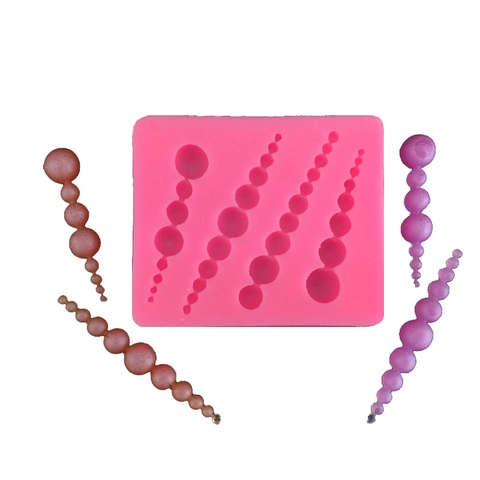 Bubble Artificial Pearl Bead Chain Silicone Mold For Fondant Cake Decoration Sugarcraft Baking Tool DIY Chocolate Resin Craft Mold