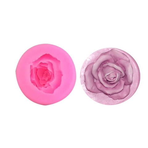 3D Rosenblüte Silikonform Für DIY Harzguss Fondant Mousse Tortendekoration Handgefertigte Seife Kerzenherstellung Rosa Silikonform