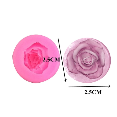 3D Rosenblüte Silikonform Für DIY Harzguss Fondant Mousse Tortendekoration Handgefertigte Seife Kerzenherstellung Rosa Silikonform