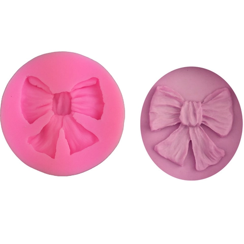 Mini Bow Shape Silicone Mold DIY Fondant Cake Mold Pink Bowtie Baking Tool For Chocolate Sugarcraft Pastry Decoration