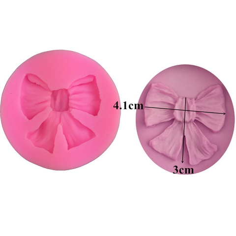 Mini Bow Shape Silicone Mold DIY Fondant Cake Mold Pink Bowtie Baking Tool For Chocolate Sugarcraft Pastry Decoration