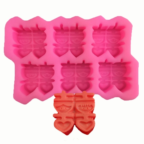 Double Happiness Silicone Mold For Wedding Baking Fondant Cake Soap Chocolate Candy Making Traditional Chinese Wedding Decor