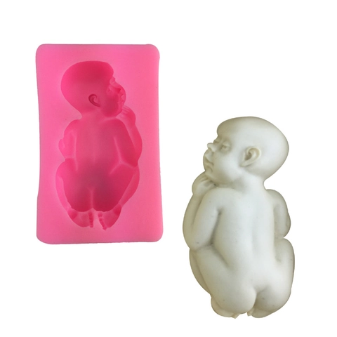 3D Schlafendes Baby Silikonform Für Fondant Tortendekoration Schokolade Pudding Seife Kerze DIY Backwerkzeug Bastelform