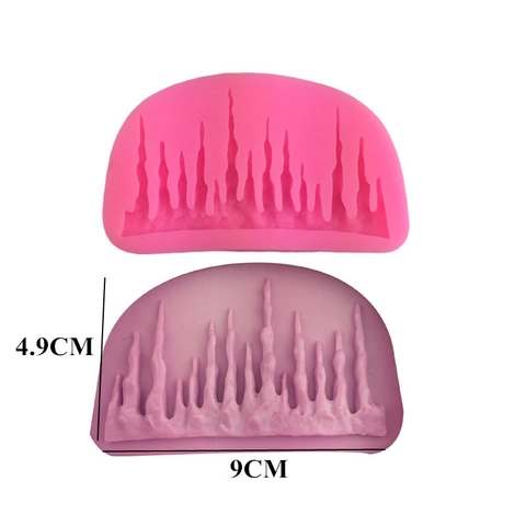 Eiszapfen Bordüre Silikonform Für Fondant Tortendeko Gumpaste Schokolade DIY Backwerkzeug Rosa Bastelform