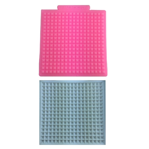 Stampo in Silicone per Decorazione Torta Griglia a Nido d'Ape Texture a Piramide Fondente Cioccolato Strumento da Forno DIY