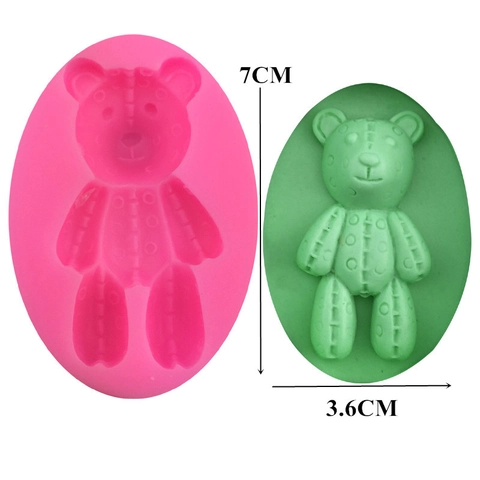 Molde de Silicona de Mini Oso de Peluche DIY Para Velas de Aromaterapia Jabón Fondant Chocolate Decoración de Pasteles Herramienta