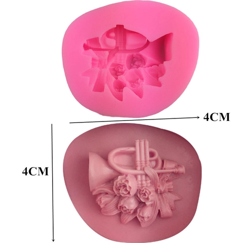 DIY Pfingstrose Blume Trompete Form Silikonform Für Fondant Schokolade Kuchen Aroma Handgemachte Seife Handwerk Backen Werkzeug