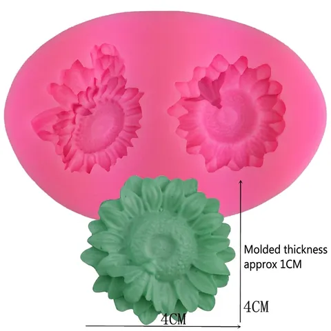 Sonnenblume Silikon Fondant Form DIY Gänseblümchen Kuchen Dekorieren Werkzeuge Zum Backen Schokolade Seife Harz Handarbeit Rosa
