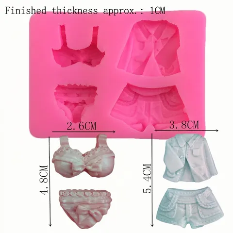 Bikini Kleding Vorm Siliconen Cakevorm Voor Fondant Chocolade Gelei Pudding DIY Bakken Decoratieve Tools Roze