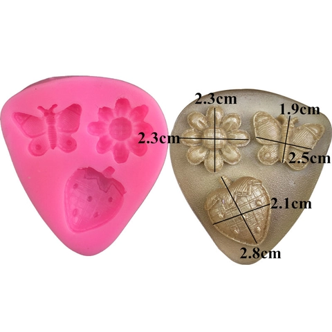 Schmetterling Erdbeere Blume Silikonform Für Fondant Schokolade Tortendeko Sugarcraft Handwerk DIY Backform Werkzeug