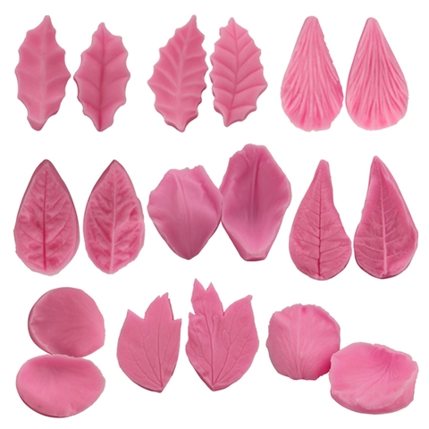 Silikon Blatt Blütenblatt Venen Form Fondant Kuchen Dekorations Werkzeug Backform Für DIY Schokolade Zucker Handwerk Küche