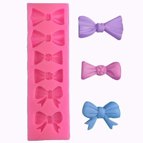 Bow Knot Silicone Mold For Fondant Cake Decoration Chocolate Pastry DIY Handmade Craft Baking Tool Pink