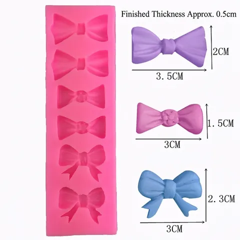 Bow Knot Silicone Mold For Fondant Cake Decoration Chocolate Pastry DIY Handmade Craft Baking Tool Pink