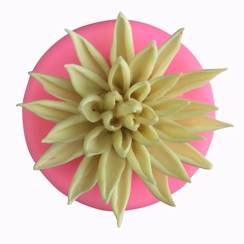 Molde de Silicona con Forma de Flor Para Decoración de Pasteles de Chocolate Fondant DIY Fabricación de Jabón Velas Herramienta de Panadería