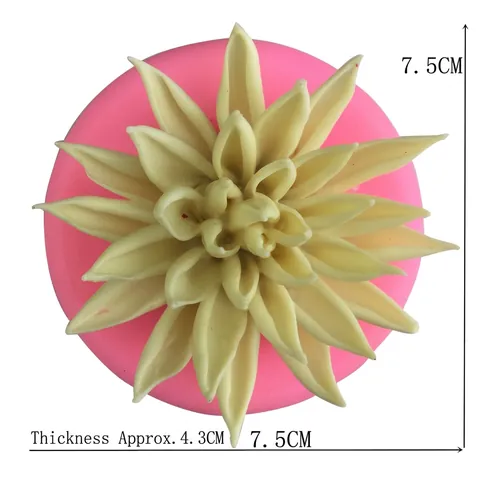 Molde de Silicona con Forma de Flor Para Decoración de Pasteles de Chocolate Fondant DIY Fabricación de Jabón Velas Herramienta de Panadería