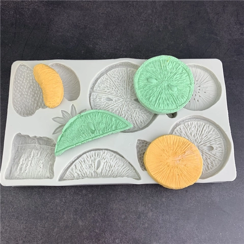 Stampo in Silicone a Forma di Frutta Ananas Arancia Limone Fragola Fondente Cioccolato Teglia da Forno Decorazione Torte Casa