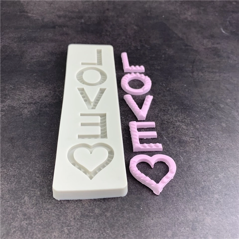 LOVE Buchstabe Herz Silikonform Für Tortendekoration Fondant Schokolade Handgemachte Backen DIY Handwerk Form Valentinstag Zubehör