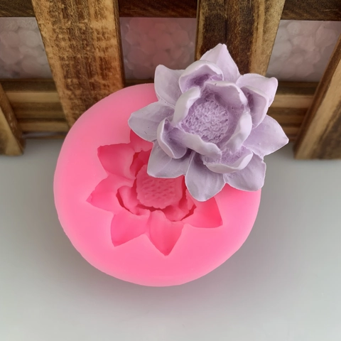 DIY Lotos Blume Silikonform Für Fondant Kuchendekoration Handgefertigte Seife Kerze Herstellung Backzubehör Profi Rosa