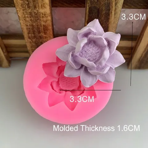 DIY Lotos Blume Silikonform Für Fondant Kuchendekoration Handgefertigte Seife Kerze Herstellung Backzubehör Profi Rosa