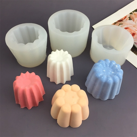 3D Canelé Silikonform Kuchen Kerze Seife Schokolade Backwerkzeug Wellenform DIY Handarbeit Kuchen Backform