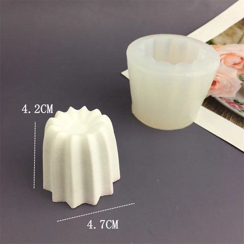 3D Canelé Silikonform Kuchen Kerze Seife Schokolade Backwerkzeug Wellenform DIY Handarbeit Kuchen Backform