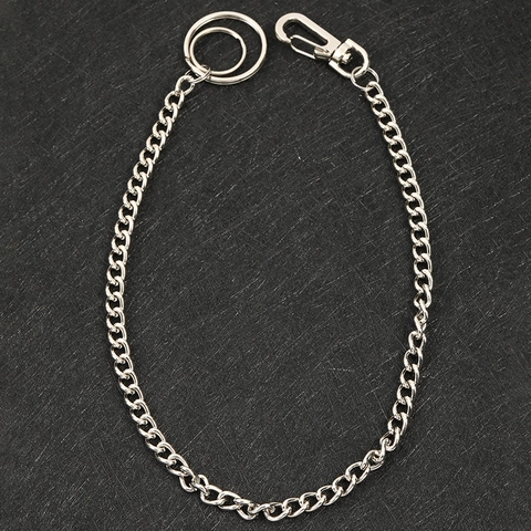 Hip Hop Punk Zilveren Metalen Broekketting Voor Heren Dames Legering Taille Ketting Riem Accessoires Jeans Sleutelhanger Sieraden