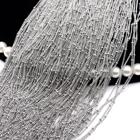 Stainless Steel Satellite Bead Chain For DIY Jewelry Making Accessories Necklace Bracelet Handmade Crafting Findings Supplies