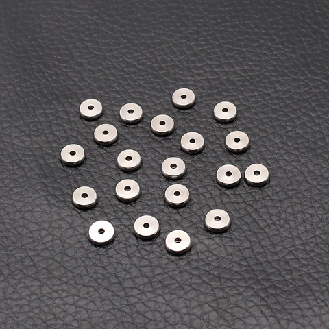 Stainless Steel Abacus Spacer Beads Flat Round Wheel Beads For DIY Jewelry Making Bracelet Necklace Materials Jewelry Findings