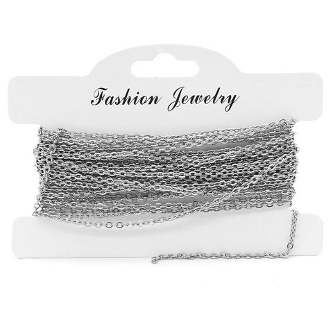 Minimalistische Roestvrij Staal Afgeplat O-Ketting DIY Sieraden Benodigdheden Zilver Goud Kruis Ketting Voor Kettingen