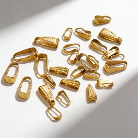Edelstahl Anhänger Schlaufen DIY Schmuckzubehör Poliert Gestreift Melone Samen Verbinder Verschlüsse Für Halsketten Herstellung Gold Silber Metallisch