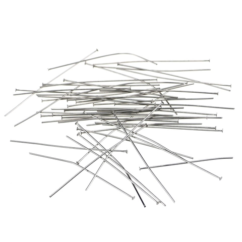 304 Stainless Steel T Pins Flat Head Pins For DIY Jewelry Making Handmade Earring Necklace Craft Findings Silver Tone