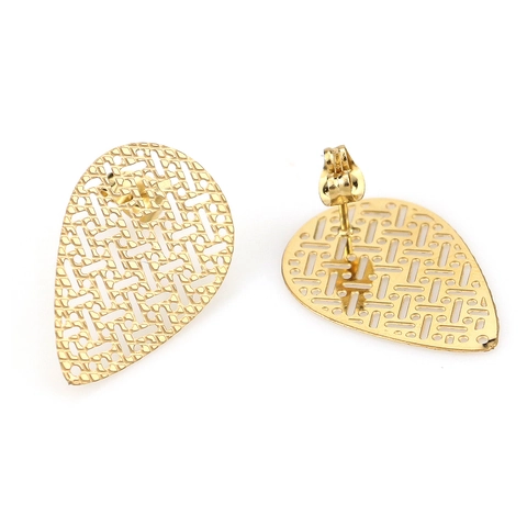 Acier Inoxydable 304 Goutte d'Eau Ajouré Apprêts de Boucles d'Oreilles Minimaliste Géométrique Électroplaqué Base de Boucle d'Oreille Bijoux
