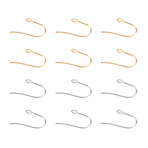 Ganchos para Pendientes Franceses de Acero Inoxidable Accesorios de Joyería DIY Ganchos con Bucle para Pendientes Colgantes