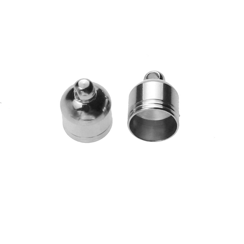 Stainless Steel Cord End Caps Bell Shape Tassel Caps DIY Jewelry Findings Connectors For Leather Cord Bracelet Necklace Making