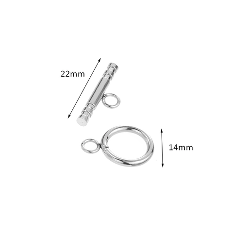 Fermoir T en Acier Inoxydable Boucle OT Fournitures de Bijouterie Connecteurs pour Collier Bracelet Fabrication de Bijoux DIY