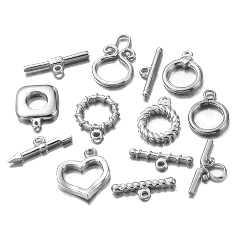 Stainless Steel OT Toggle Clasp Jewelry Connector For DIY Necklace Bracelet Making Findings Heart Skull Twisted Style