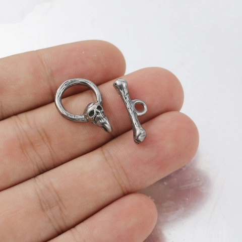Stainless Steel OT Toggle Clasp Jewelry Connector For DIY Necklace Bracelet Making Findings Heart Skull Twisted Style