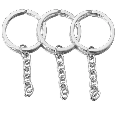 Anello Portachiavi in Acciaio Inossidabile Con Catena Anello Portachiavi in Metallo Resistente Per Gioielli Fai da Te Accessori Organizer Chiavi