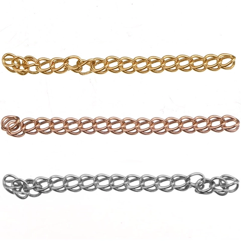 Stainless Steel Jewelry Extender Chain For Necklace Bracelet DIY Jewelry Making Findings Extension Chain Accessory