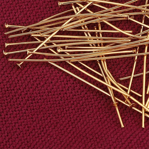 Spilli a Testa Piatta in Acciaio Inossidabile Spilli a T per la Creazione di Gioielli Fai da Te Oro Colore Acciaio