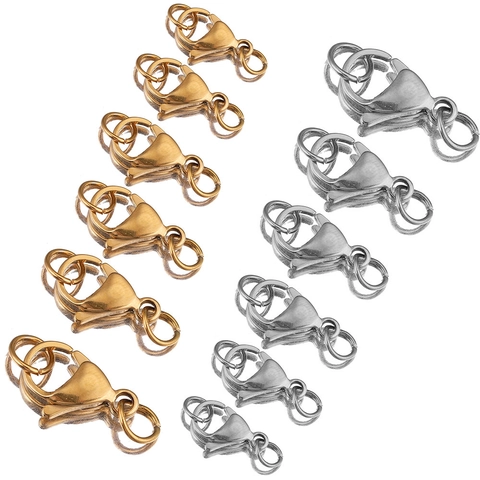 304 Edelstahl Karabinerverschluss Mit Offenem Ring Für DIY Schmuckherstellung Halskette Armband Verbinder Haken Zubehör