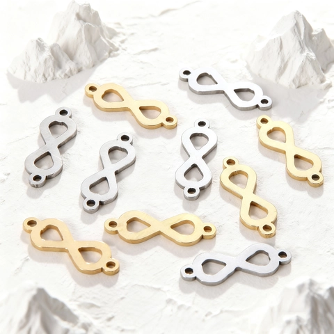 Stainless Steel Hollow Letter Leaf Heart Pineapple Paw DIY Jewelry Making Pendants Connector Vacuum Electroplated Metal Charms
