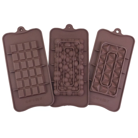 DIY Handmade Baking Chocolate Candy Mold Food Grade Silicone Geometric Triangle Bubble 24 Grid Square Cake Decoration Tool