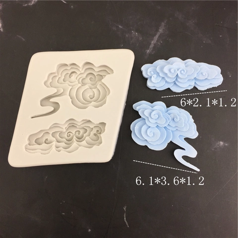 Auspicious Cloud Silicone Mold DIY Baking Fondant Cake Chocolate Soap Resin Casting Plaster Craft Decorative Molding Tool