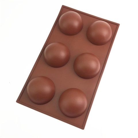 Halbkugel Silikon Schokoladenform Zum Backen Kuchen Mousse Gelee Pudding Seife Hausgemachtes Dessert Dekoration Werkzeug Braun