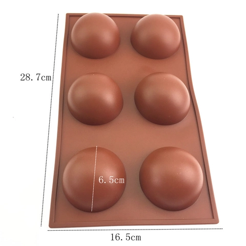 Halbkugel Silikon Schokoladenform Zum Backen Kuchen Mousse Gelee Pudding Seife Hausgemachtes Dessert Dekoration Werkzeug Braun