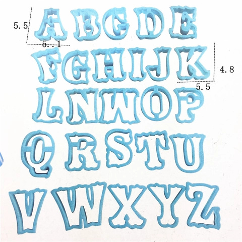Großes Englisches Alphabet Buchstaben Keksausstecher Set Robustes Kunststoff Biscuit Form Für Fondant Kuchen Dekorieren DIY Backwerkzeuge