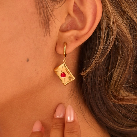 Cadeau Romantique de la Saint-Valentin en Acier Inoxydable Strass Rouge Cœur Boucles d'Oreilles Collier Bague pour Femmes